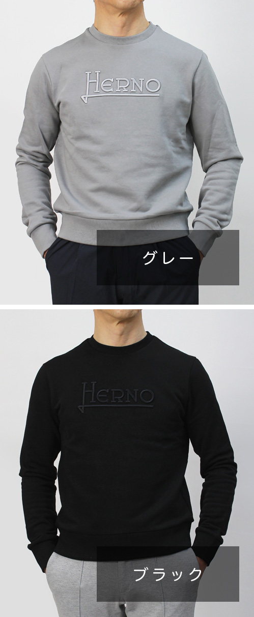 【通販豊富な】HERNO　ヘルノ　トレーナ ロゴ　モカ 48 トップス