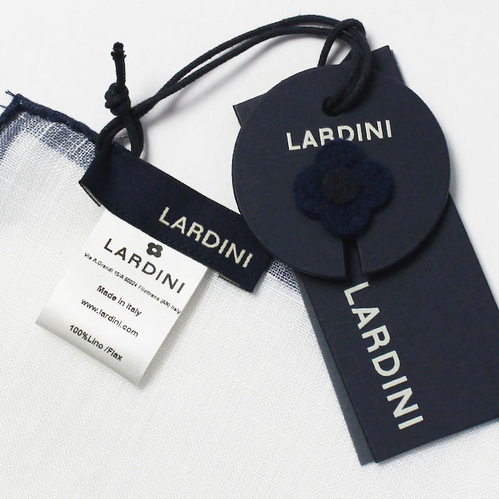 ラルディーニ　チーフ　リネン ポストへお届け】ラルディーニ / LARDINI / ポケット チーフ