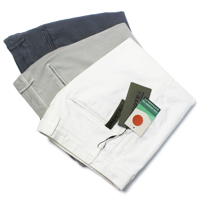 インコテックス スラックス / INCOTEX SLACKS / 100型 ( 旧603型 ) / ストレッチ パンツ / コットン キャンバス  スウェット / スリム フィット / SLIM FIT 【90822】【016.ホワイト/906.アイスグレー/920.グレー】【SALE 30】