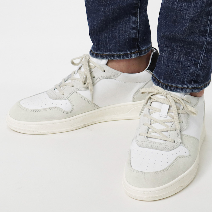 極美品 D.A.T.E. デイトvertigocalf本革23.5cm 箱付き デイト / D.A.T.E. / スニーカー / COURT VINTAGE CALF WHITE