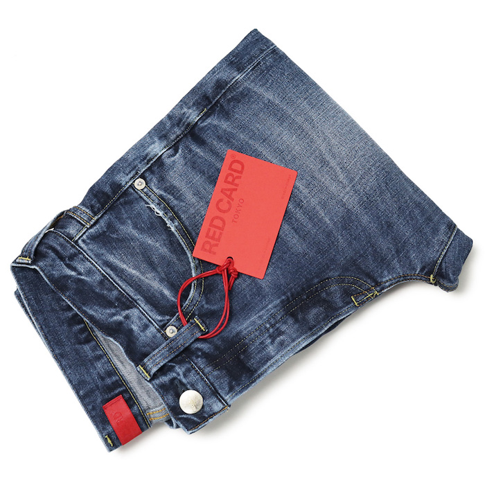 レッド カード / RED CARD / デニム パンツ / ウォッシュド ストレッチ / リズム プラス / Rhythm + / Slim  Tapered / 12786801vmd【インディゴ.kita-Vintage Mid】 | luccicare online shop (  ルッチカーレ オンラインショップ )