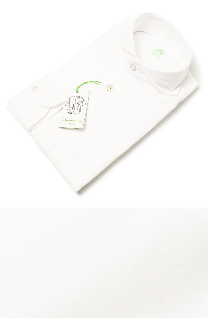 noa／フィナモレ／コットンシャツ／ホワイト／L フィナモレ / Finamore / セルジオ / SERGIO / カッタウェイ