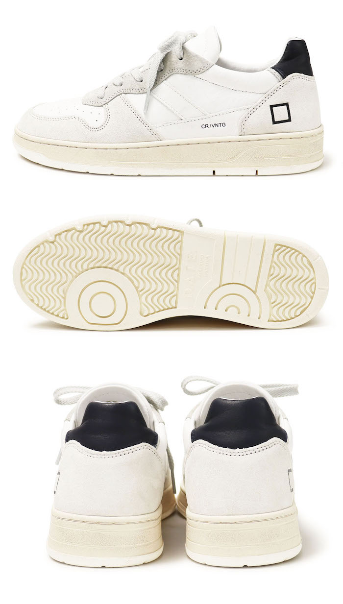 デイト / D.A.T.E. / スニーカー / COURT2.0 VINTAGE CALF WHITE-BLUE 【ネイビー】 |  luccicare online shop ( ルッチカーレ オンラインショップ )