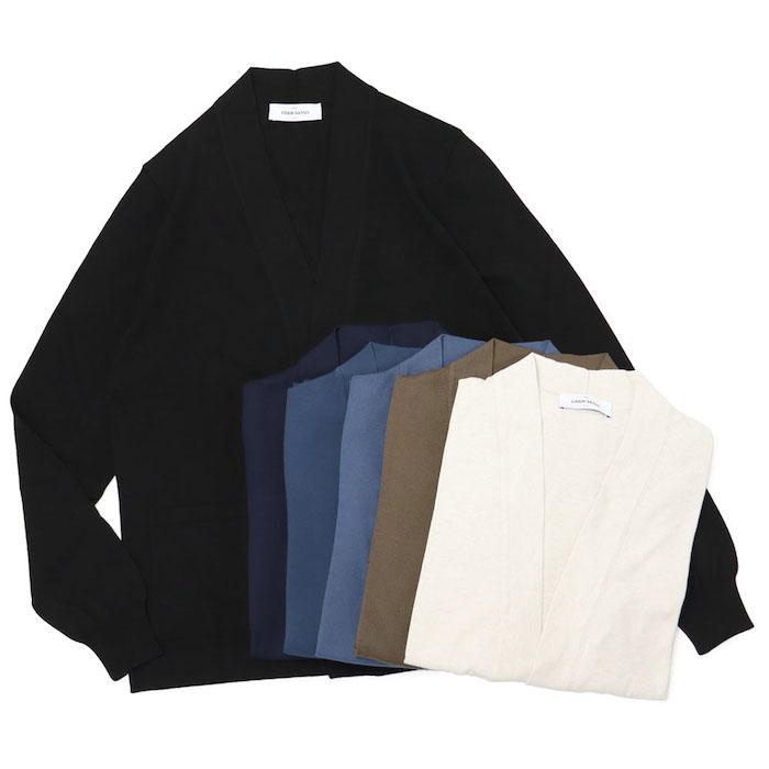 GRAN SASSO カーディガン57185 20649 ボタンレス GRAN SASSO グランサッソ フレッシュコットン ボタンレス