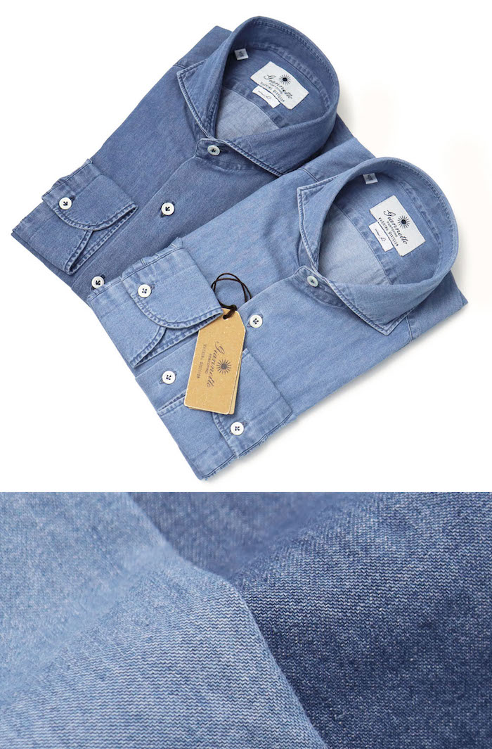 の*ち様 【正規品】STONE  デニムブルー ボタンアップシャツ 00289-05a.jpg