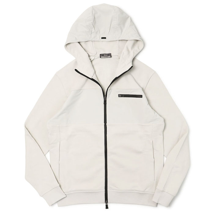 美品 HERNO ヘルノ ジップアップ フーデッド ブルゾンナイロンパーカー 白 ヘルノ / HERNO / ファンクショナルワードローブ / FUNCTIONAL