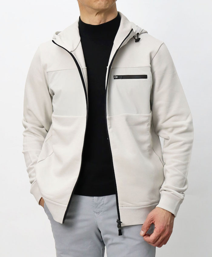 HERNOリゾート　ヘルノ　ブルゾン　オフホワイト　50 リブニット ヘルノ / HERNO / ファンクショナルワードローブ / FUNCTIONAL