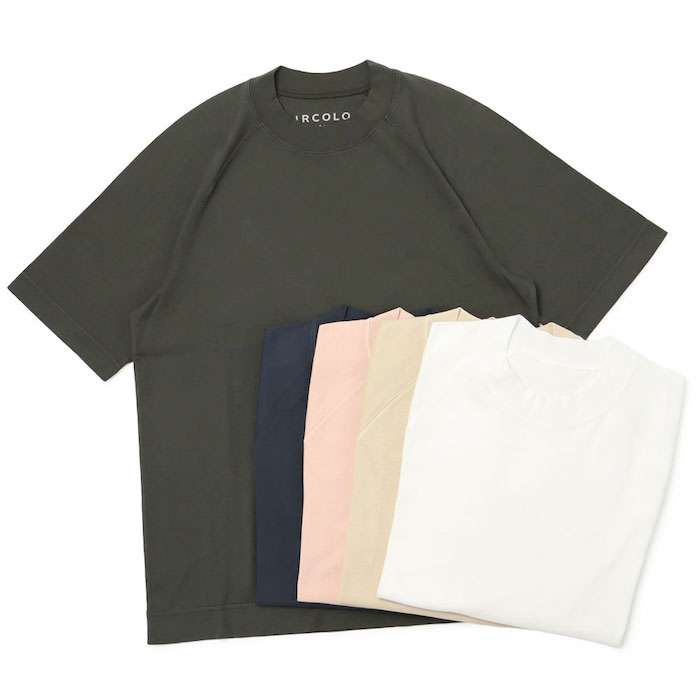 【新品未使用】チルコロ(CIRCOLO 1901)コットンニットTシャツ チルコロ 1901 / CIRCOLO 1901 / セミ モックネック Tシャツ