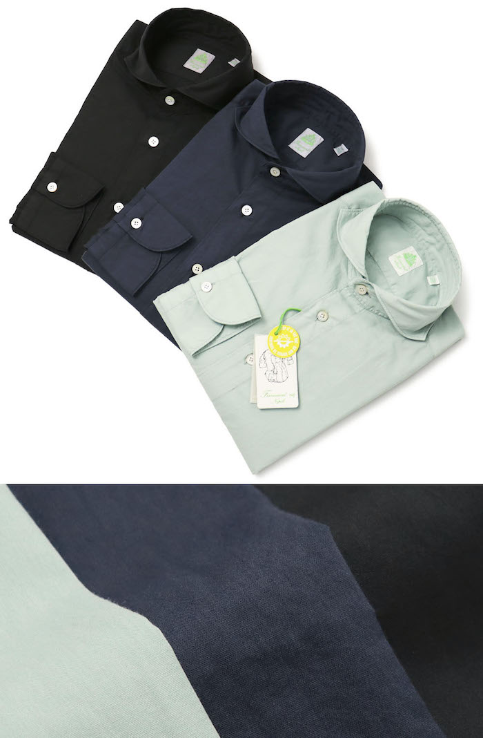 フィナモレ / Finamore / セルジオ / SERGIO / カッタウェイ シャツ