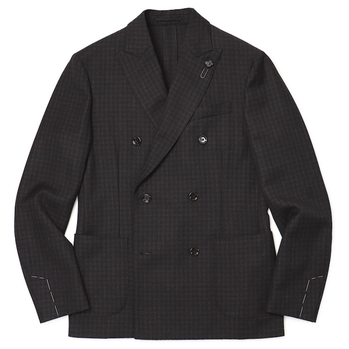 【極美品ラルディーニ 総柄 コットンシャツ 40XL イタリア製 LARDINI ラルディーニ / LARDINI / ROMA / ローマモデル / ダブルブレスト型