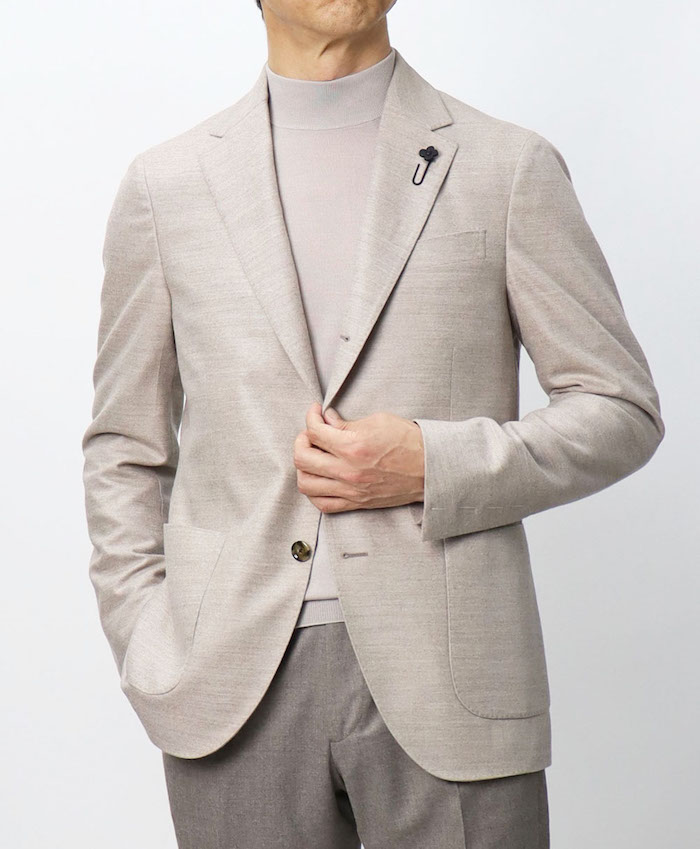 専用 ラルディーニ ロロピアーナ カシミヤウール テーラードジャケット 50 美品◎ラルディーニ ロロピアーナ カシミヤウール テーラード