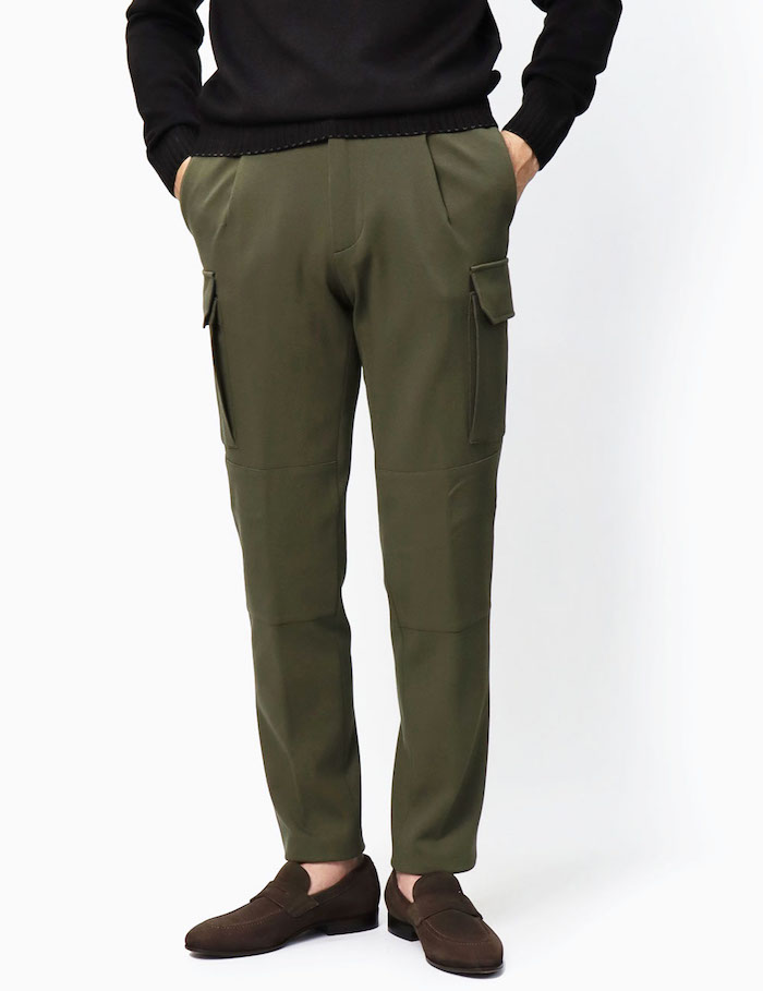 IENA ウォッシャブル カーゴスラックス　カーキ　40 13947_2_expand.jpg