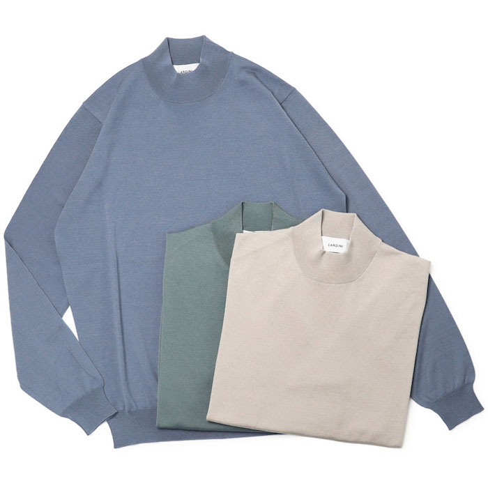ラルディーニ / LARDINI / モックネックニット / 長袖 / ハイゲージ