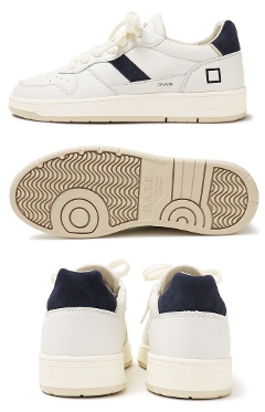 fCg / D.A.T.E. / Xj[J[ / COURT2.0 NATURAL WHITE-BLUE ylCr[z