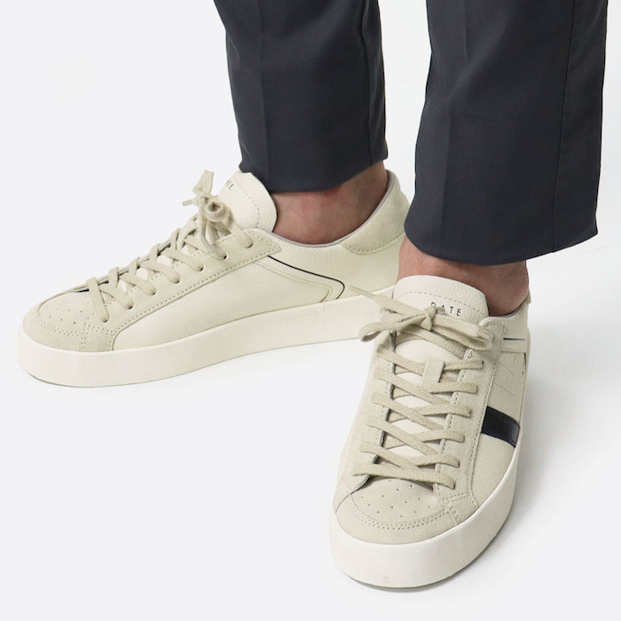 D.A.T.E. Demi-Luxe スニーカー ホワイト/ベージュ/ブラック デイト / D.A.T.E. / スニーカー / HILL HALF POP MILK【ライト