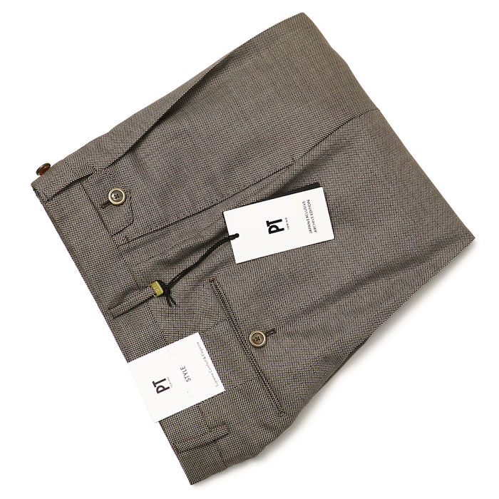 【美品】ピーティートリノ　ジェントルマン　Super100　1p　灰　48　春夏 美品】ピーティートリノ ジェントルマン Super100 1p 灰 48 春夏 PT