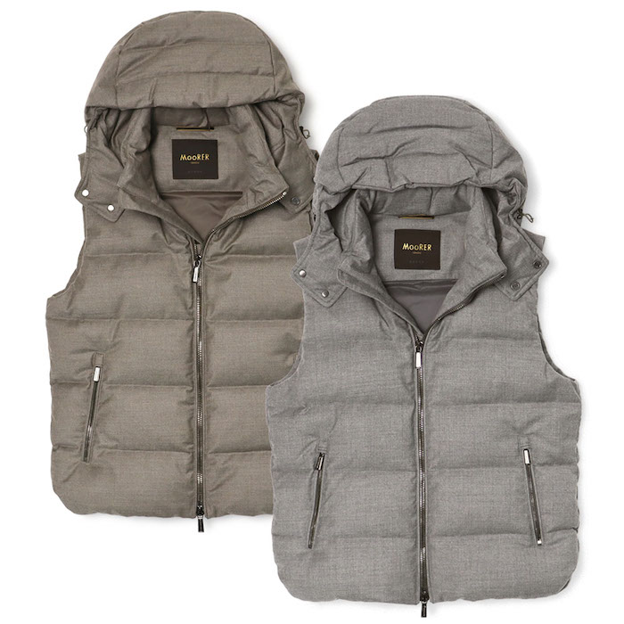 【定番人気】MOORER ムーレー　FAYER　48　カシミア混　ダウンベスト ムーレー / MooRER / ダウン ベスト / ダウン ジレ / 撥水 ウール