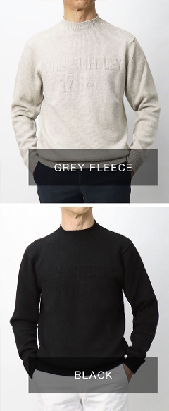 WXh[ / JOHN SMEDLEY / 1784S / N[lbN jbg / 7G mE[ / WJ[hS / EASY FIT yGREY FLEECE / BLACKz