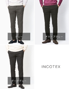 CRebNX XbNX / INCOTEX SLACKS / 100^  / Xgb` pc / EHbVE[tm / i / X tBbg / SLIM FIT y18S100/4575Bzy910.O[ / 930._[NO[ / 625.I[uO[z