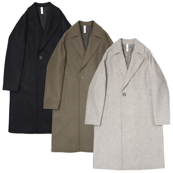 新品 HEVO  イーヴォ ダッフルコート MONTEPARANO グレー 48 新品 HEVO イーヴォ ダッフルコート MONTEPARANO グレー 48