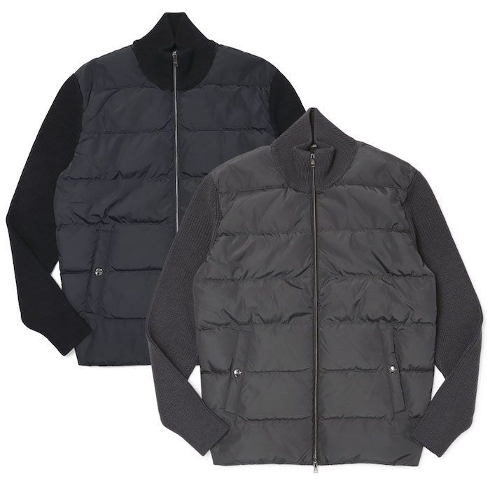 ヘルノ / HERNO / 5ゲージウールニット × ダウン 切り替え