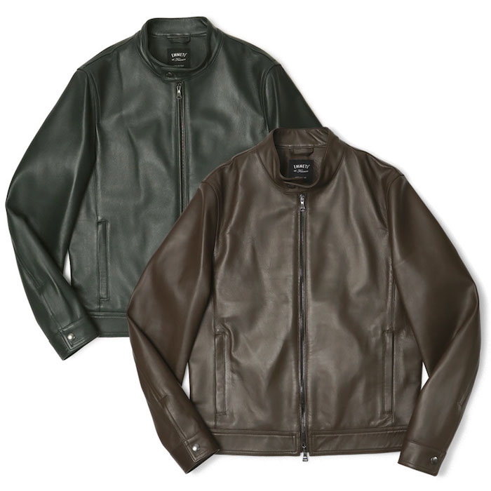 EMMETI ダークブラウン シングルライダースジャケット エンメティ / EMMETI / ユリ / JURI / シングル ライダース ジャケット