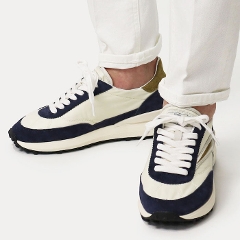 �f�C�g / D.A.T.E. / �X�j�[�J�[ / ATHLETA NYLON IVORY-BLUE�y�l�C�r�[�z