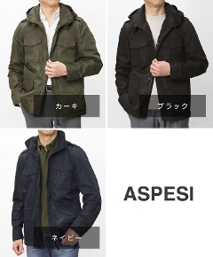 �A�X�y�W / ASPESI / M65�^ �u���]�� / �i�C���� / NEW MINI FIELD / 4ll117V006 �y�J�[�L/�l�C�r�[/�u���b�N�z