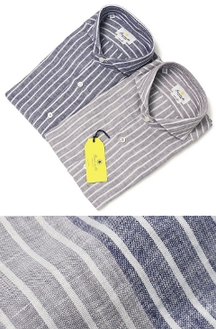 �W�����l�b�g / GIANNETTO / �J�b�^�E�F�C �V���c / ���l�� 100% / �X�g���C�v�� / VINCI FIT / 61866-630V84 �y�O���[ / �l�C�r�[�z