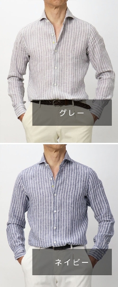 �W�����l�b�g / GIANNETTO / �J�b�^�E�F�C �V���c / ���l�� 100% / �X�g���C�v�� / VINCI FIT / 61866-630V84 �y�O���[ / �l�C�r�[�z