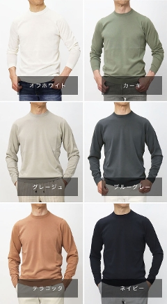 �t�B���b�| �f ���[�����e�B�X / FILIPPO DE LAURENTIIS / ���� �N���[�l�b�N �j�b�g / crepe cotton / �N���[�v�R�b�g���j�b�g / 6110-TS0ML�y�S6�F�z