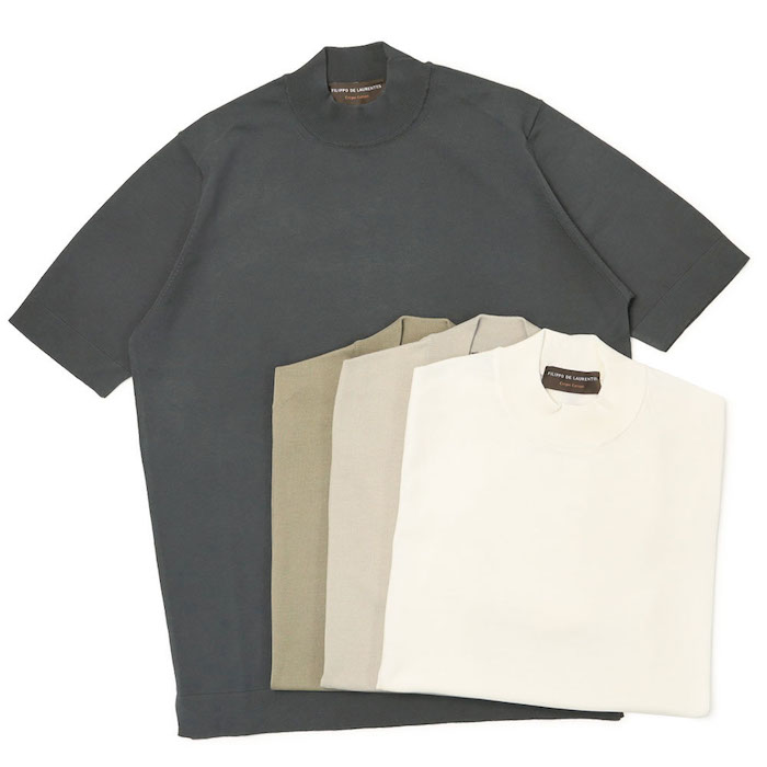 【イタリア製】FILIPPO DE LAURENTIIS ヘンリーネックTシャツ フィリッポ デ ローレンティス / FILIPPO DE LAURENTIIS / ニット T