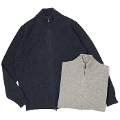 �t�B���b�| �f ���[�����e�B�X / FILIPPO DE LAURENTIIS / �X�^���h�J���[ ZIP UP �j�b�g / �V�Q�[�W / SUPER120'S �����m�E�[�� �J�V�~�� / FZ3ML60 �y�O���[/�l�C�r�[�z