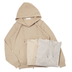 �t�B���b�| �f ���[�����e�B�X / FILIPPO DE LAURENTIIS /  ZIP UP �j�b�g�p�[�J�[ / �E�[�� �J�V�~�� / 12�Q�[�W / FH1ML2AT48�y���C�g�O���[ / ���C�g�x�[�W�� / �x�[�W���z