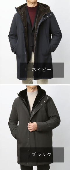 �w���m / HERNO / �t�[�f�b�h �R�[�g / �i�`�������X�g���b�` / �G�R�t�@�[ / ���ȓ��� / PA000190UU-12923 �y9200.�l�C�r�[ / 9300.�u���b�N�z