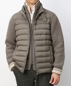 �w���m / HERNO / �T�Q�[�W�X�[�p�[�W�[�����E�[���j�b�g �~ �_�E�� �؂�ւ� �n�C�u���b�h �u���]�� / �X�^���h�J���[ / �_�u��ZIP / �O���ĕt�� / MP000137U-70264 �y2700.�O���[�W���z